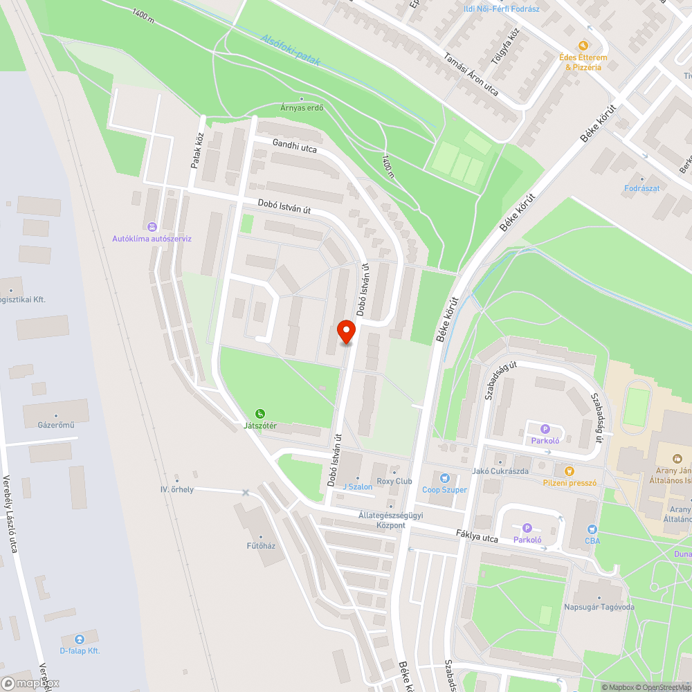 Utcai szemetes bejelentés helye