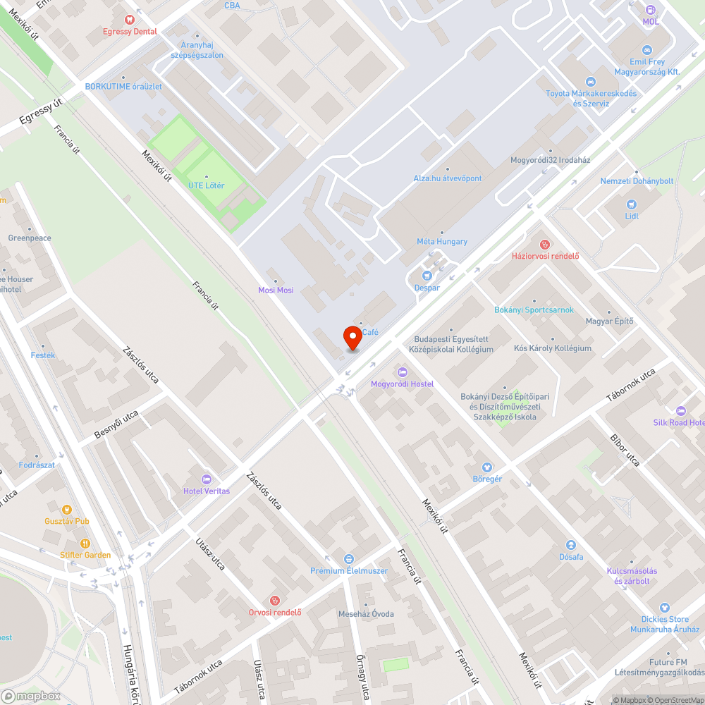 Kátyú. bejelentés helye