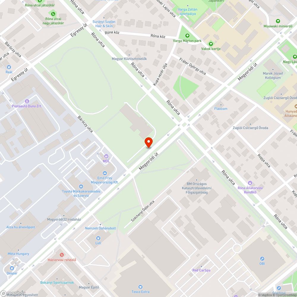 Kátyú. bejelentés helye