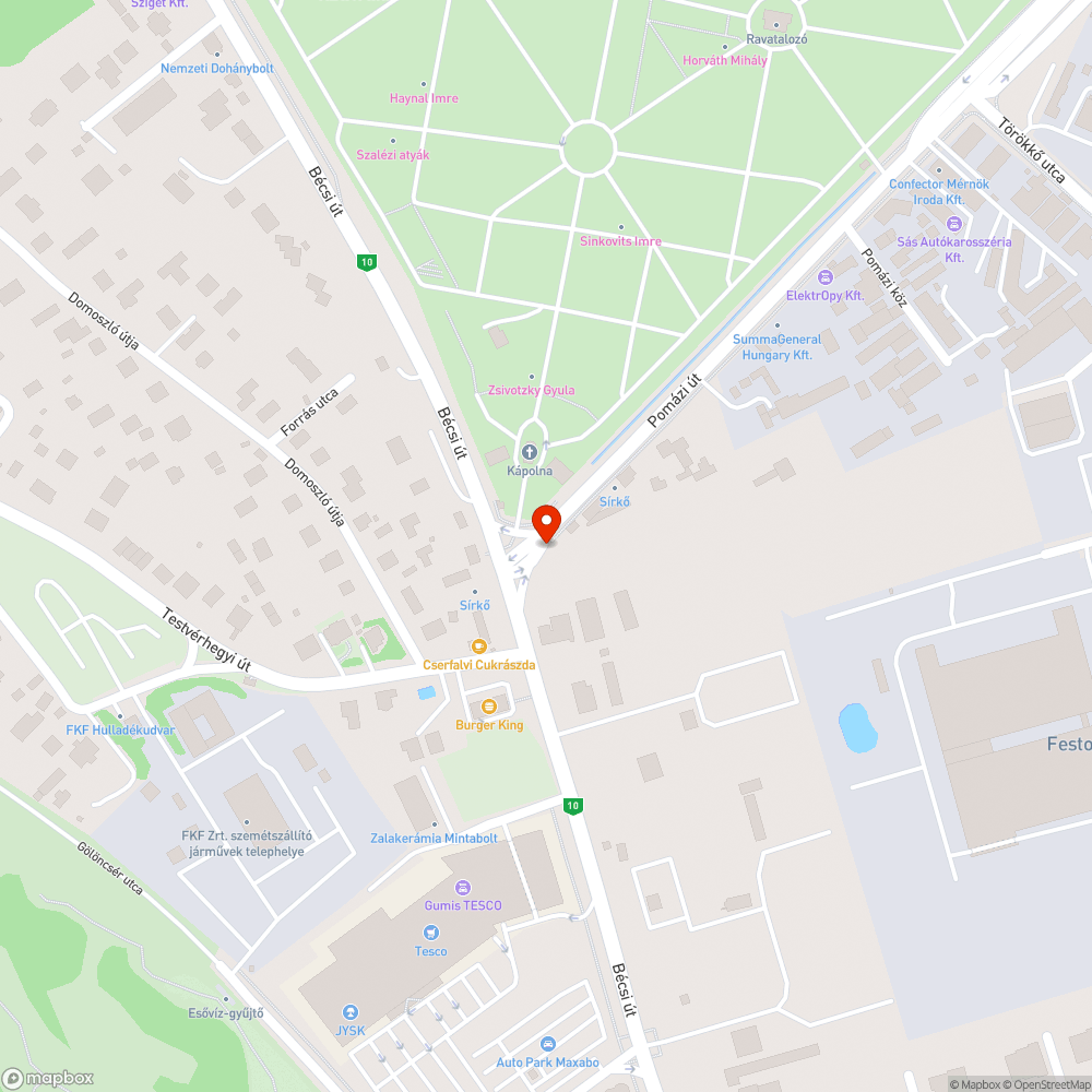 Fenyőfahalom bejelentés helye