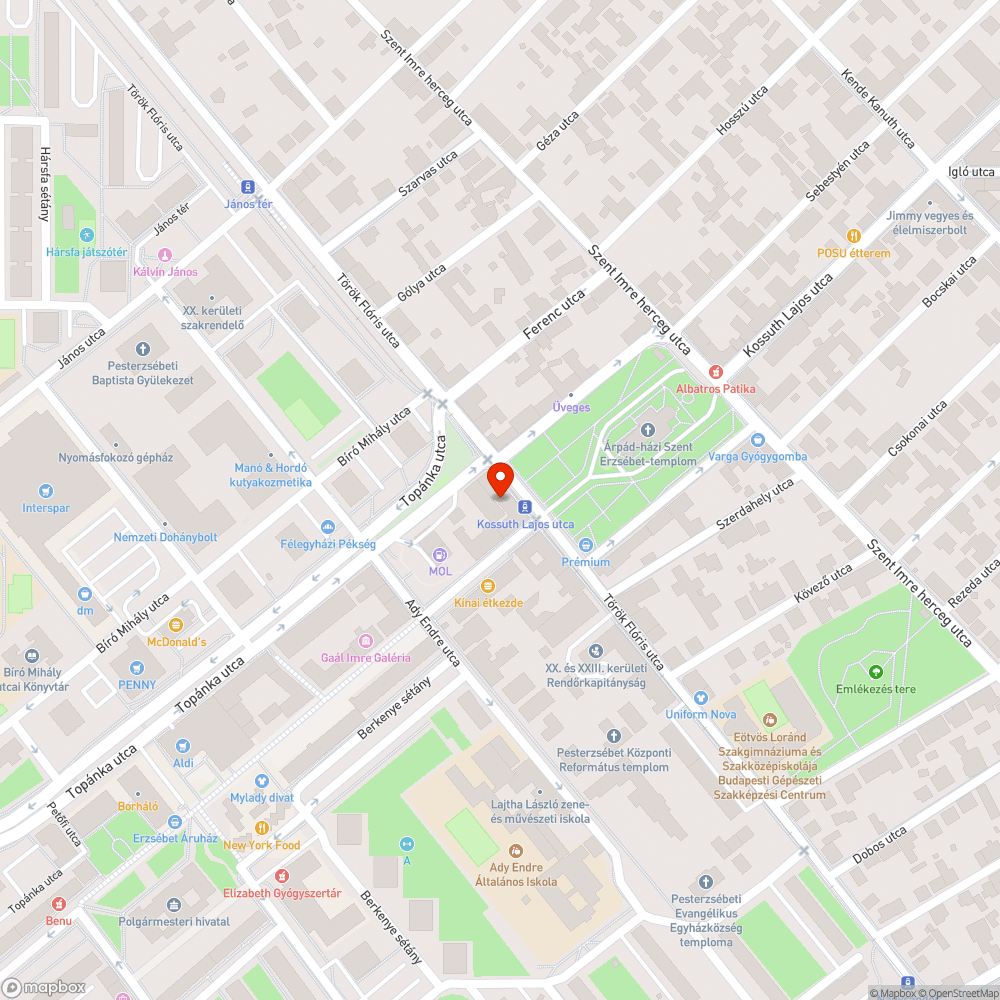 Kiálló fedél bejelentés helye