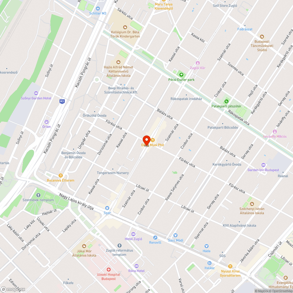 Hiányzó fényterelő bejelentés helye