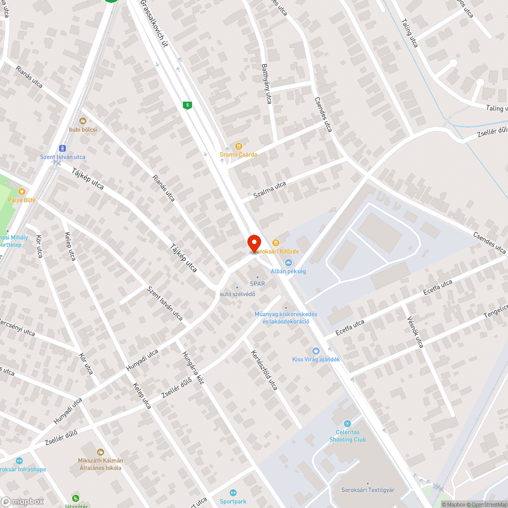 Megdőlt tábla bejelentés helye