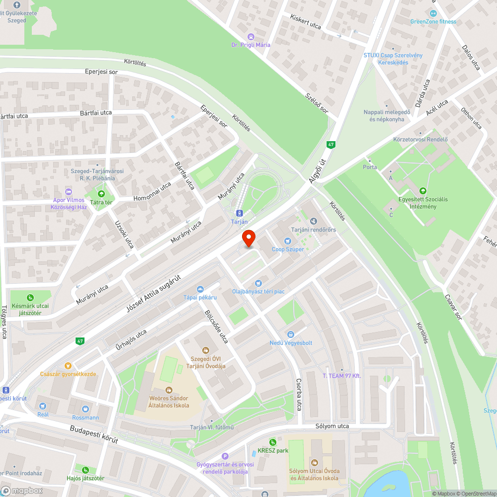 Eldugult víznyelő - Olajbányász tér, parkoló bejelentés helye