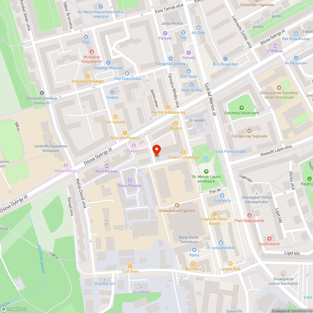 növekvő kátyúk bejelentés helye