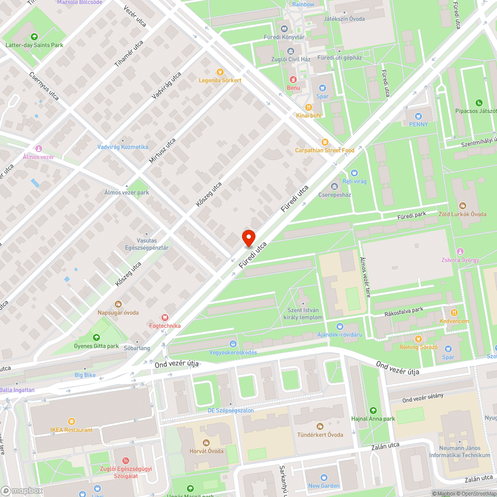 Sáros, szemetes kerékpársáv bejelentés helye