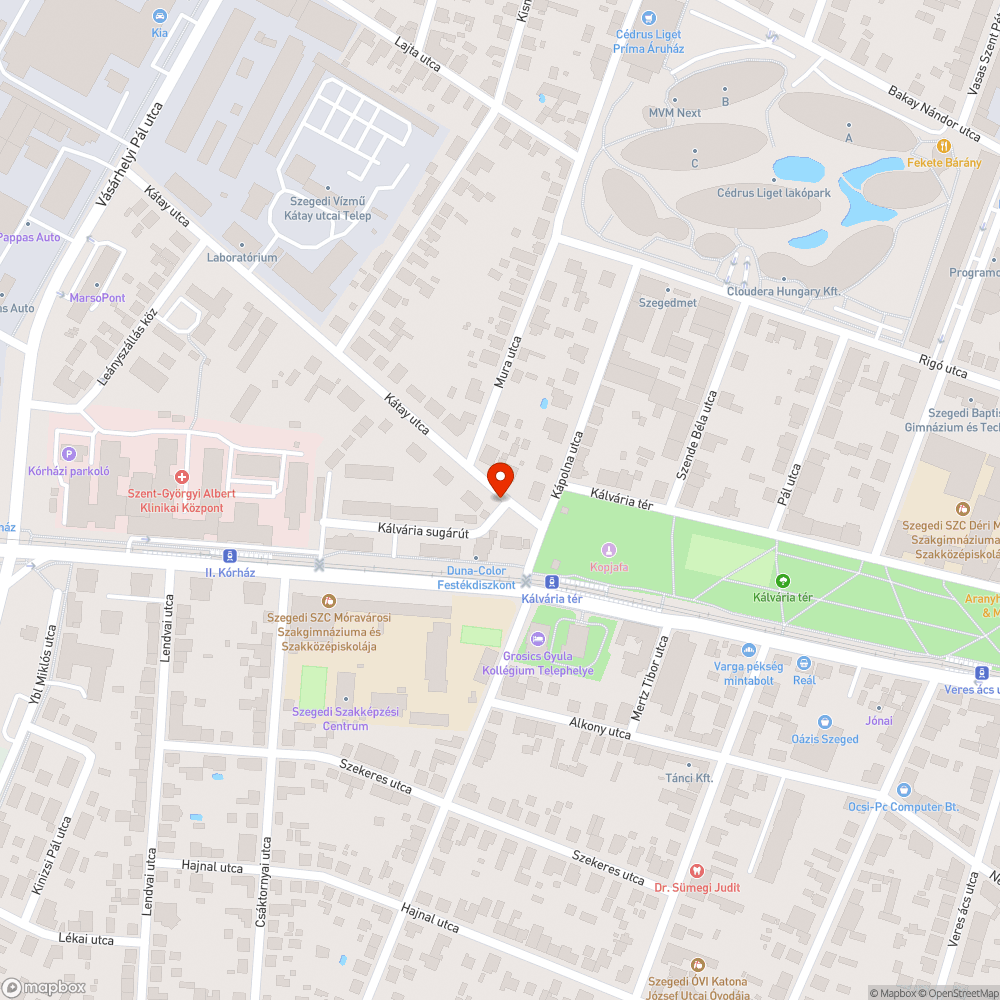 Több problémával küzdő lámpaoszlop bejelentés helye