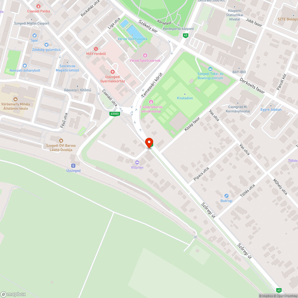 Beton törmelék az út szélén - Szőregi út 13. bejelentés helye