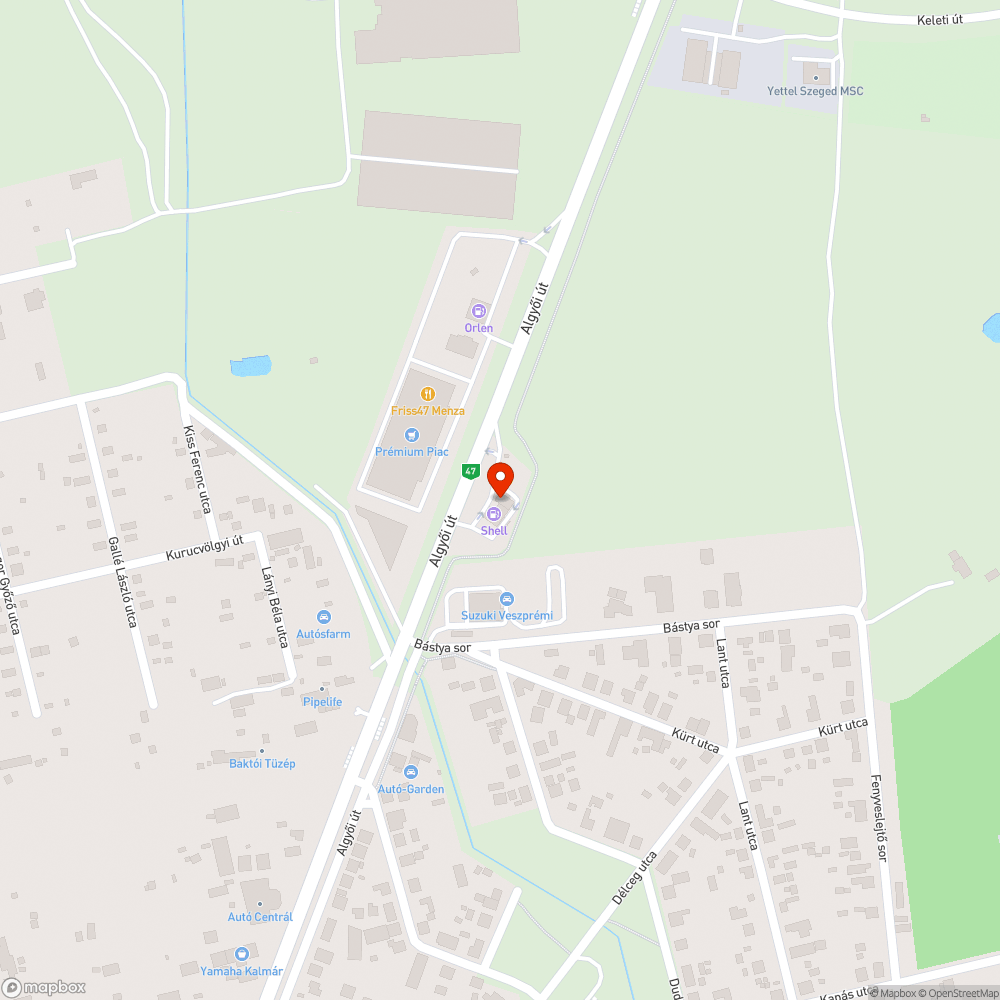 Kiégett izzók, szétesett lámpatest és beton tömbök a fa tövében - Algyői út, Shell kút bejelentés helye