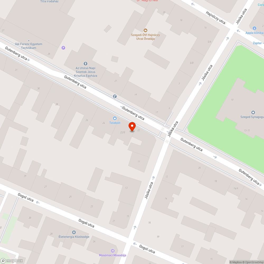 Lezárt parkoló bejelentés helye