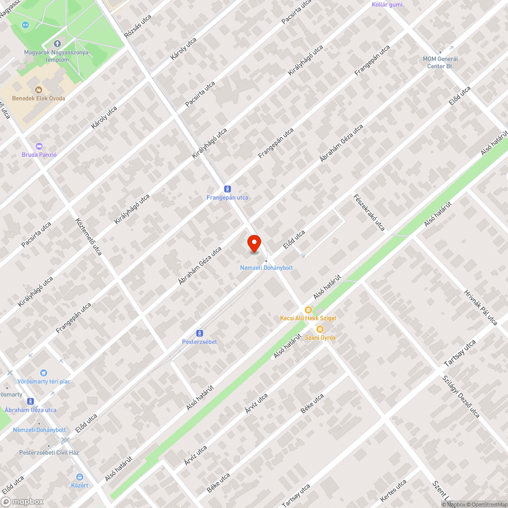 Nemzeti Dohánybolt környékén eldobált feles üvegek bejelentés helye