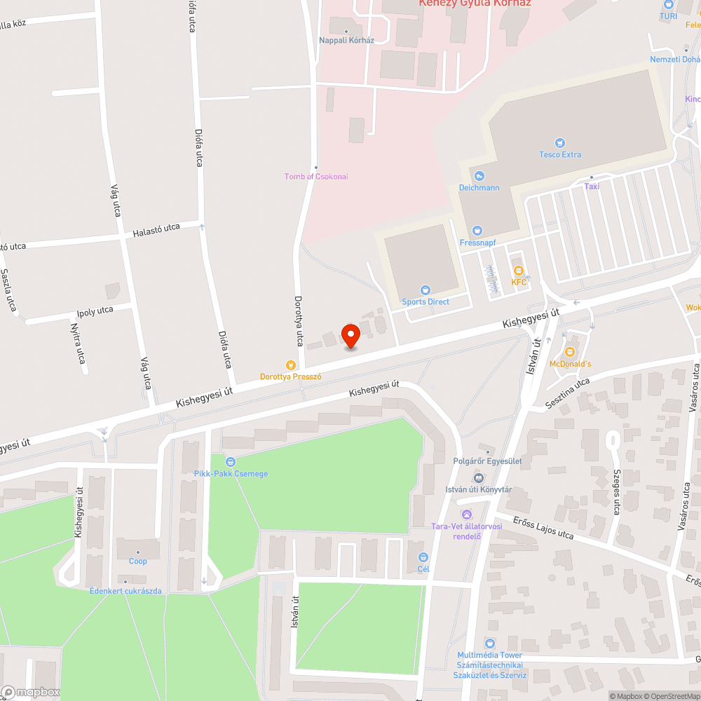 Eldugult esővíz csatorna bejelentés helye