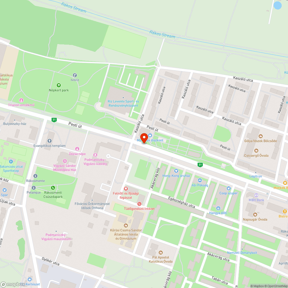 Pórul járt bejelentés helye