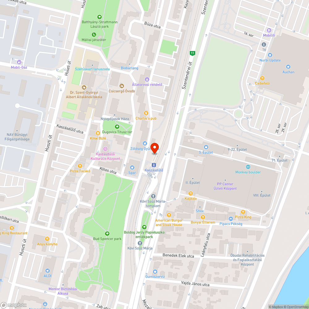 2 db kiégett neon bejelentés helye