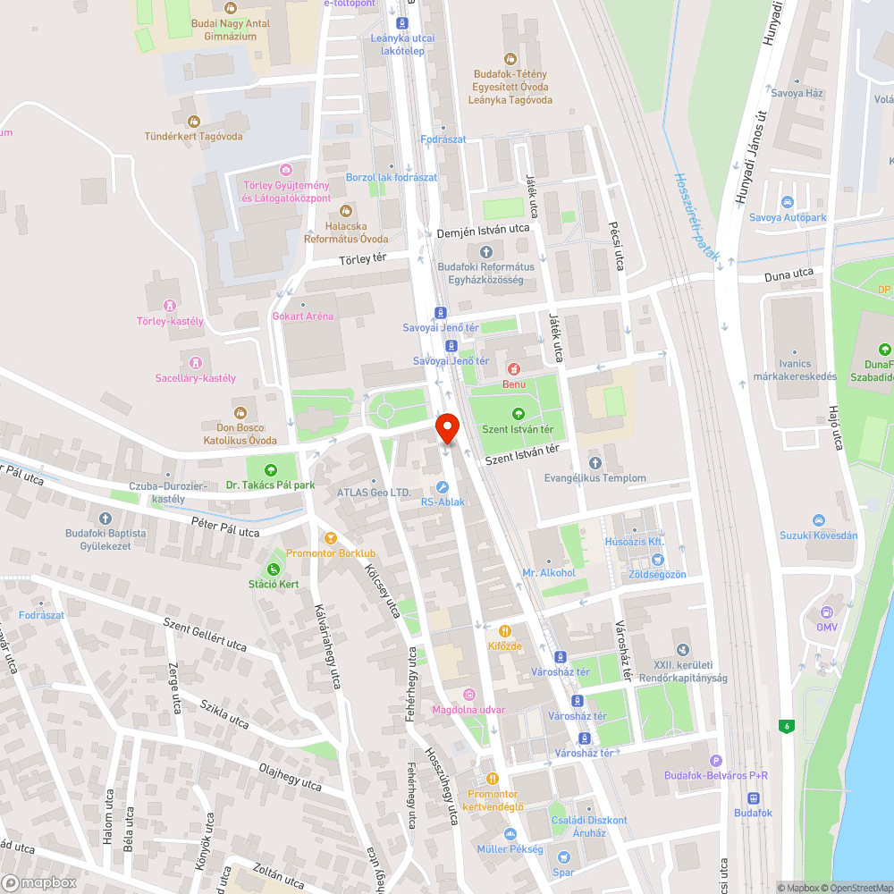 Kossuth Lajos utca úthiba bejelentés helye