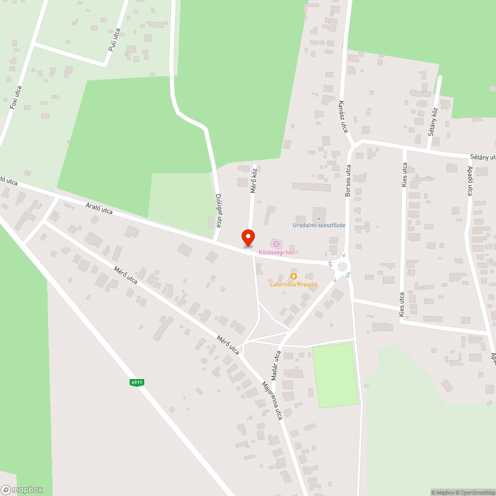 Kidőlt STOP tábla bejelentés helye