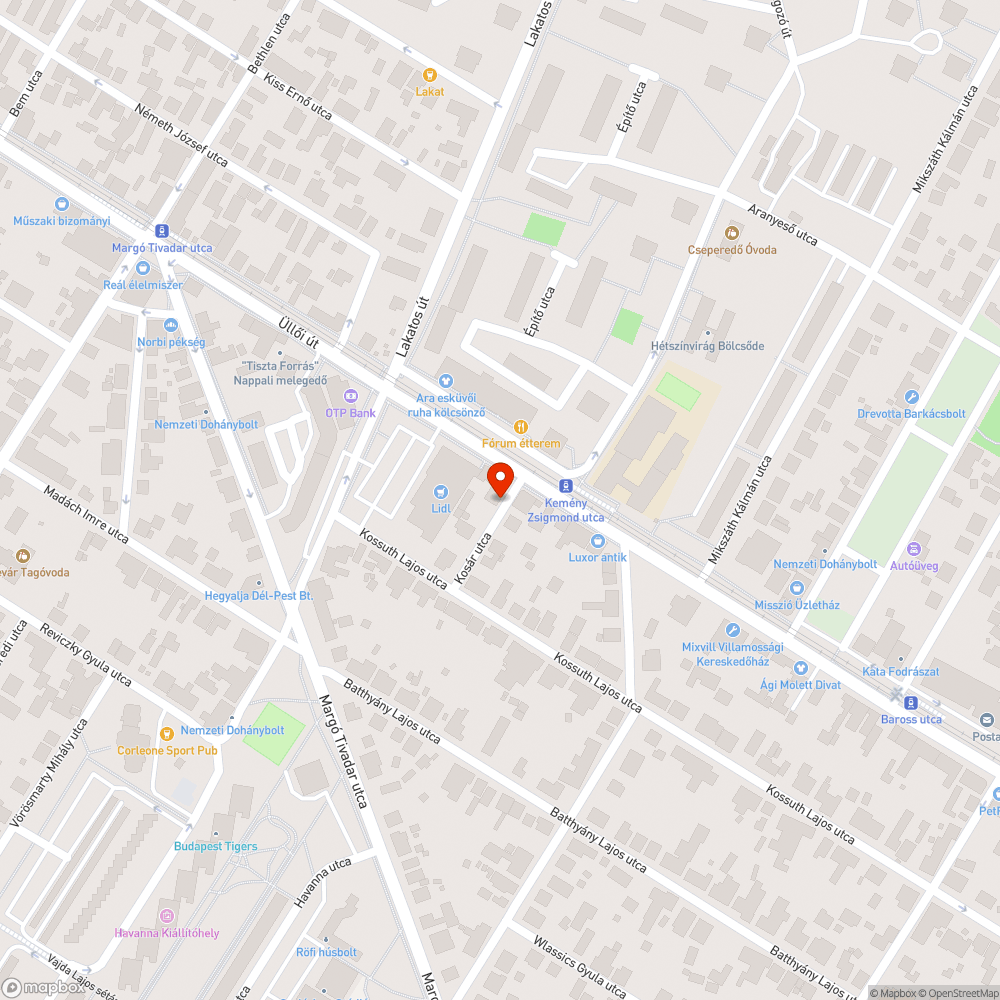 Megsüllyedt fedél bejelentés helye