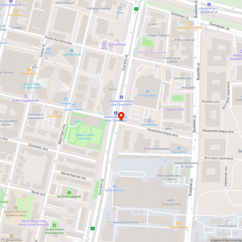 szemét - Szerémi / Hauszmann kereszteződés bejelentés helye