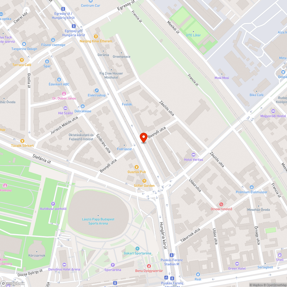 Kátyúk a Hungária körúton. bejelentés helye