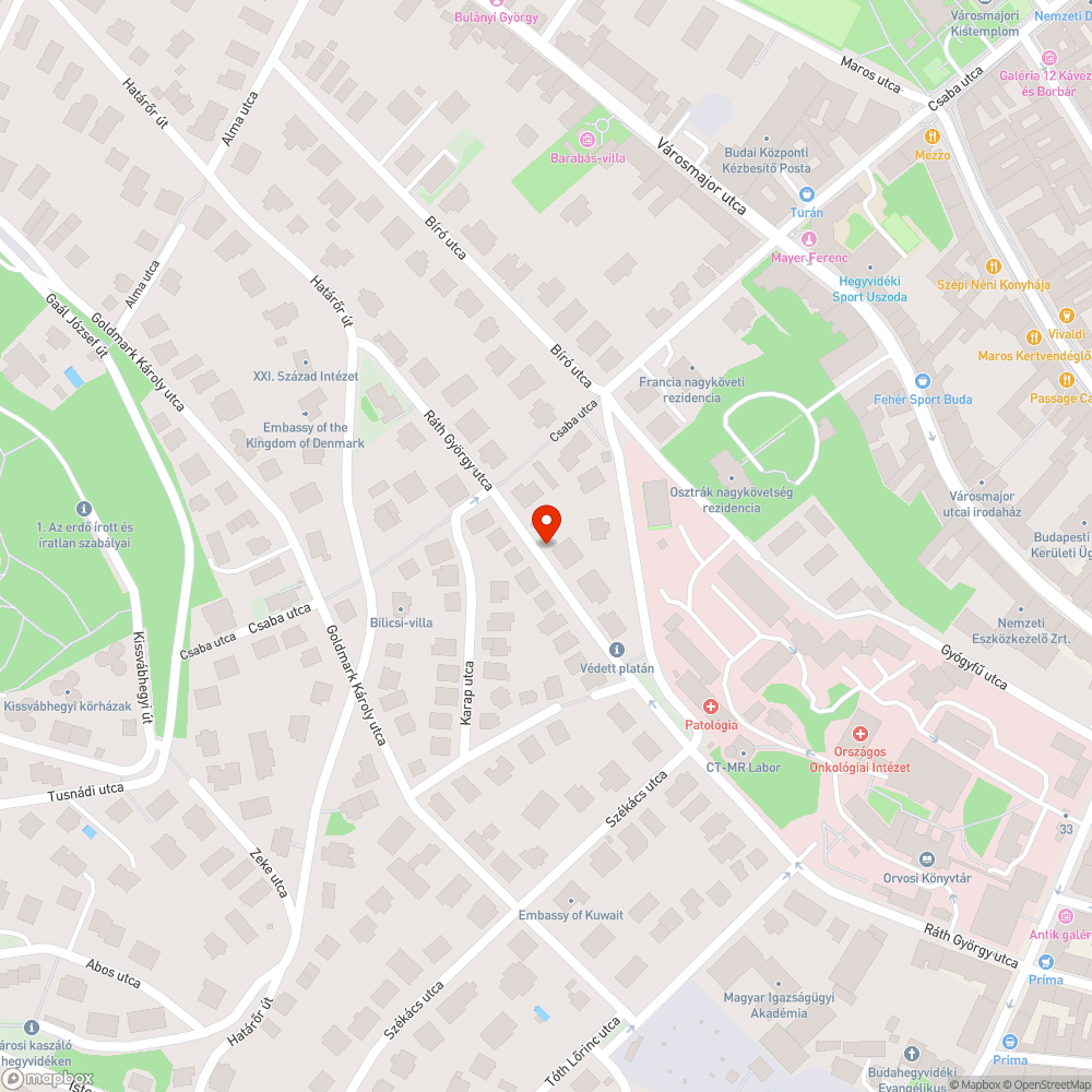 Üres faverem bejelentés helye