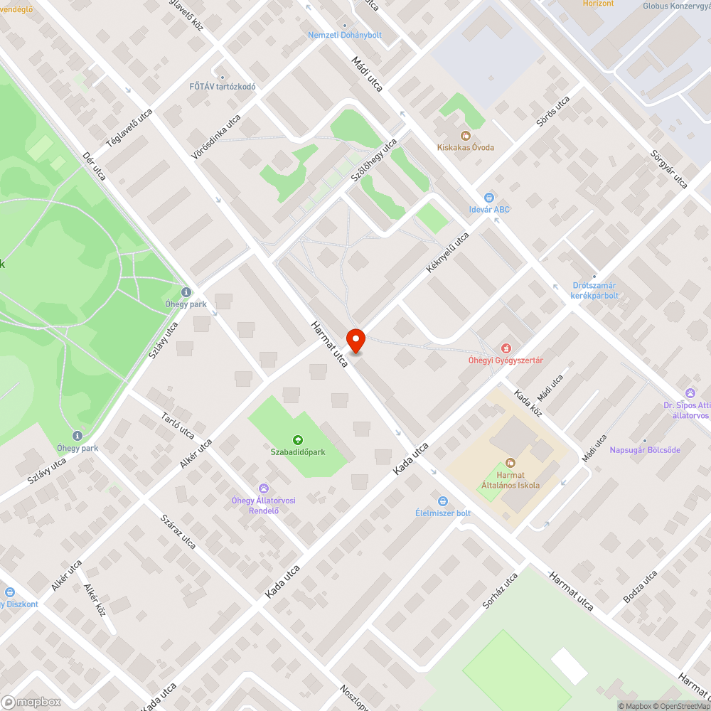 Kidobott fenyőfák (Kéknyelű utca) bejelentés helye