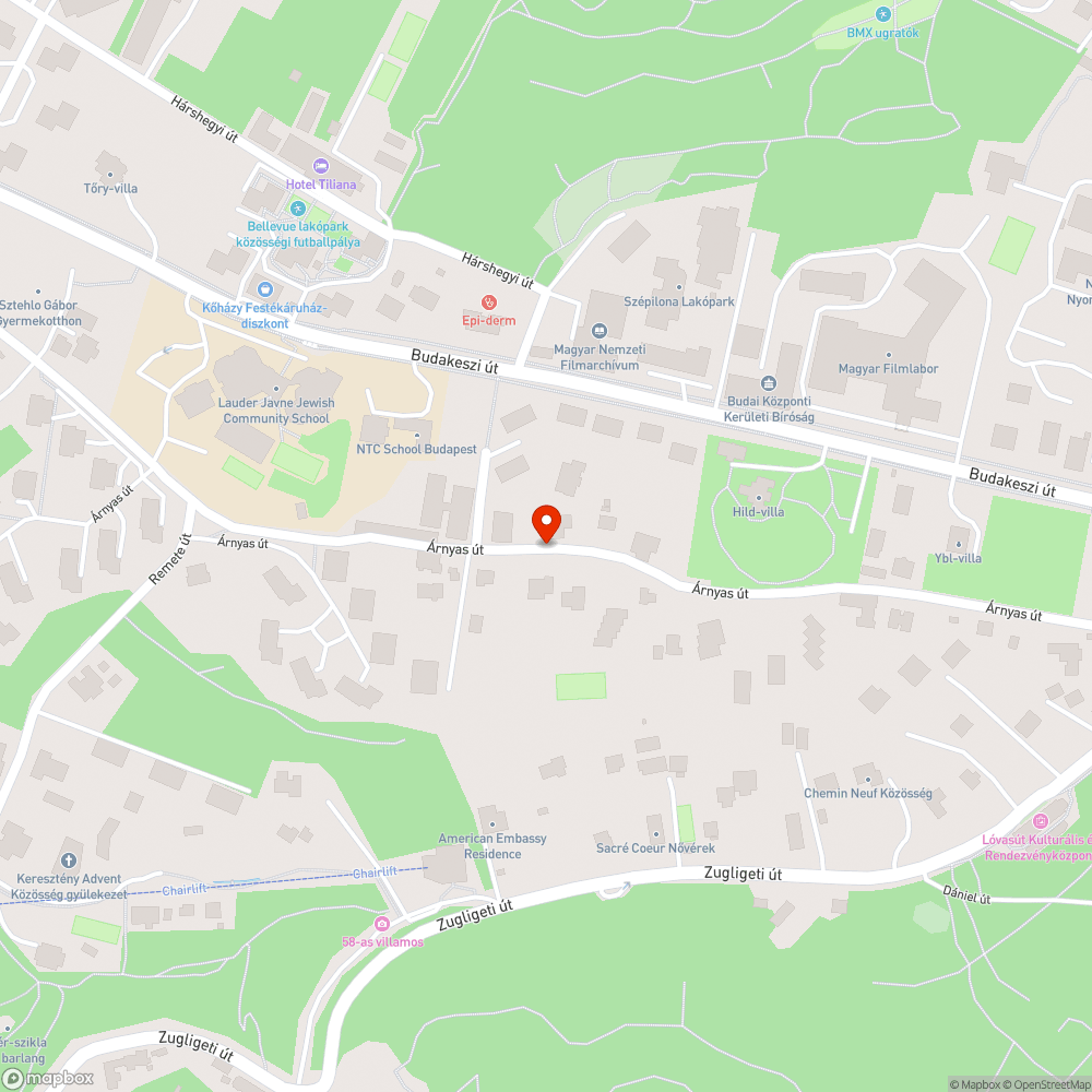 Egyirányúsított Árnyas út kétirányú behajthatósága kerékpárral bejelentés helye