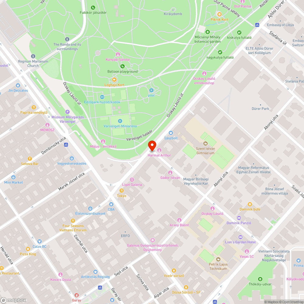 Járdasarok bejelentés helye