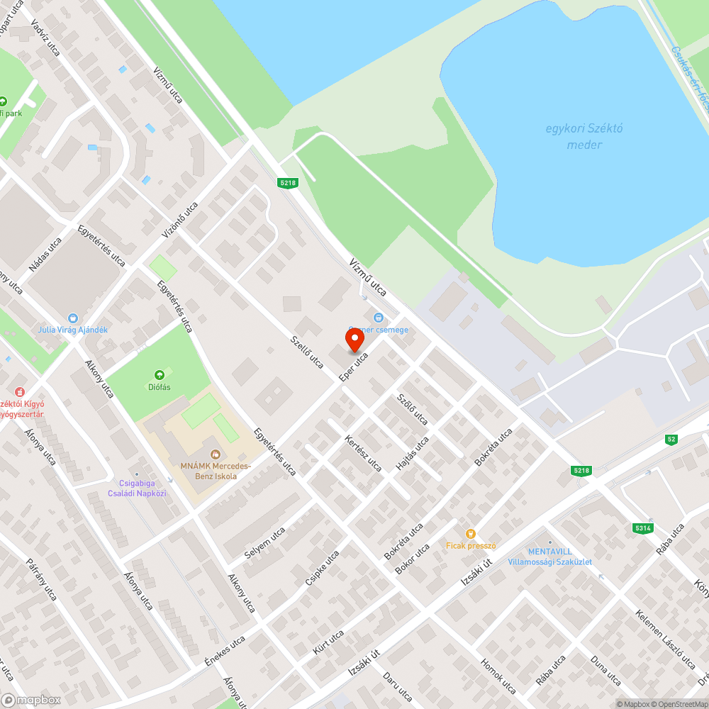 Kátyú az úton! bejelentés helye