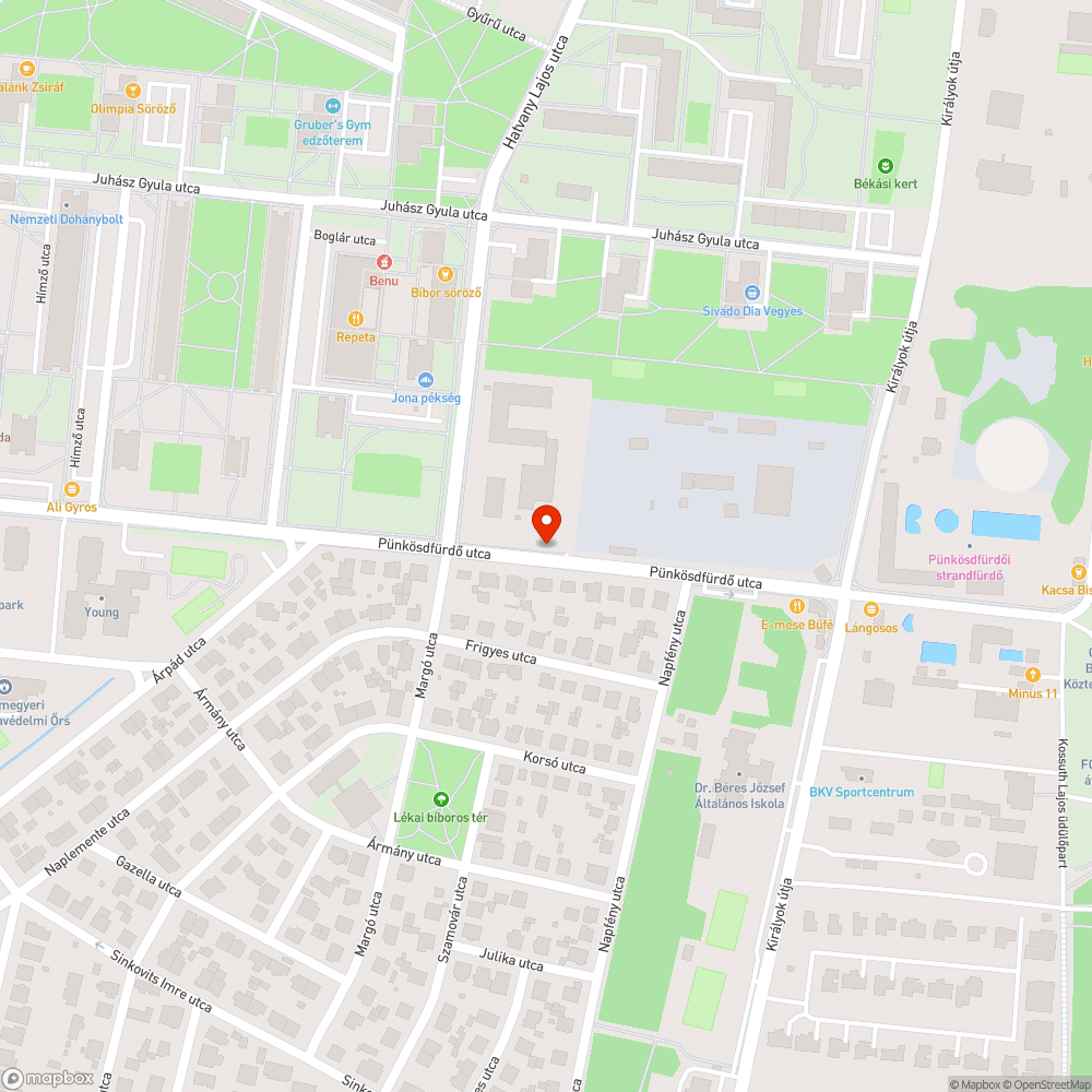 Kátyú az úton bejelentés helye