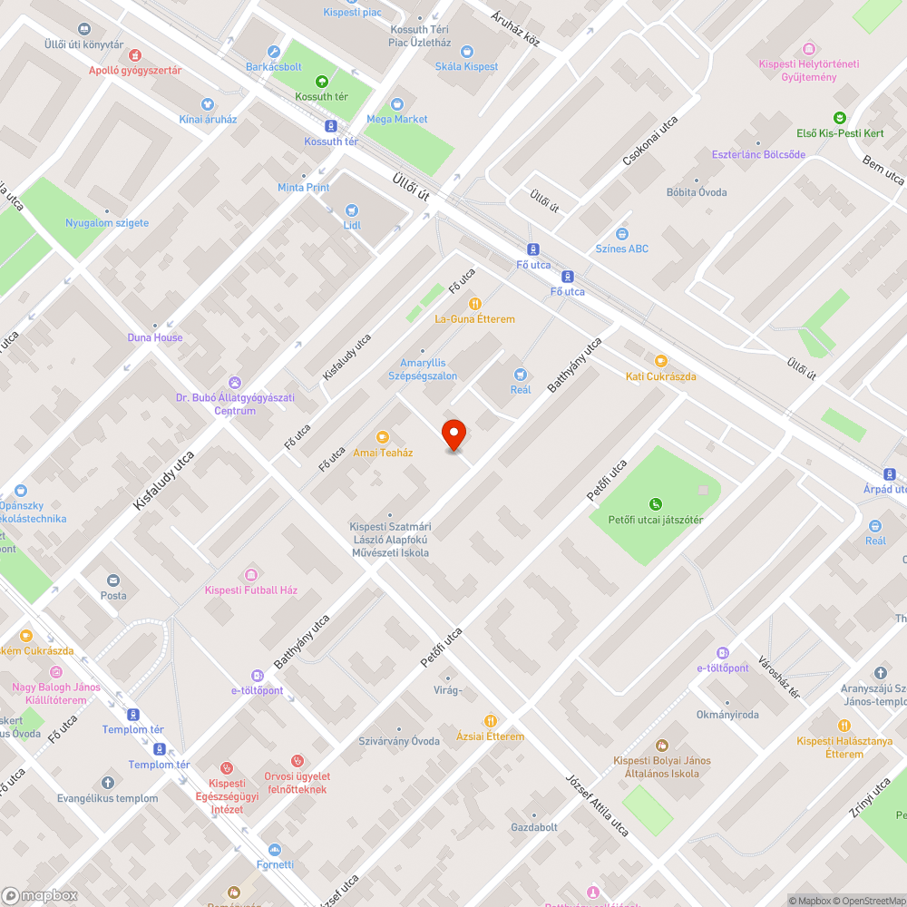 Szemét a kispesti zeneiskola körül bejelentés helye