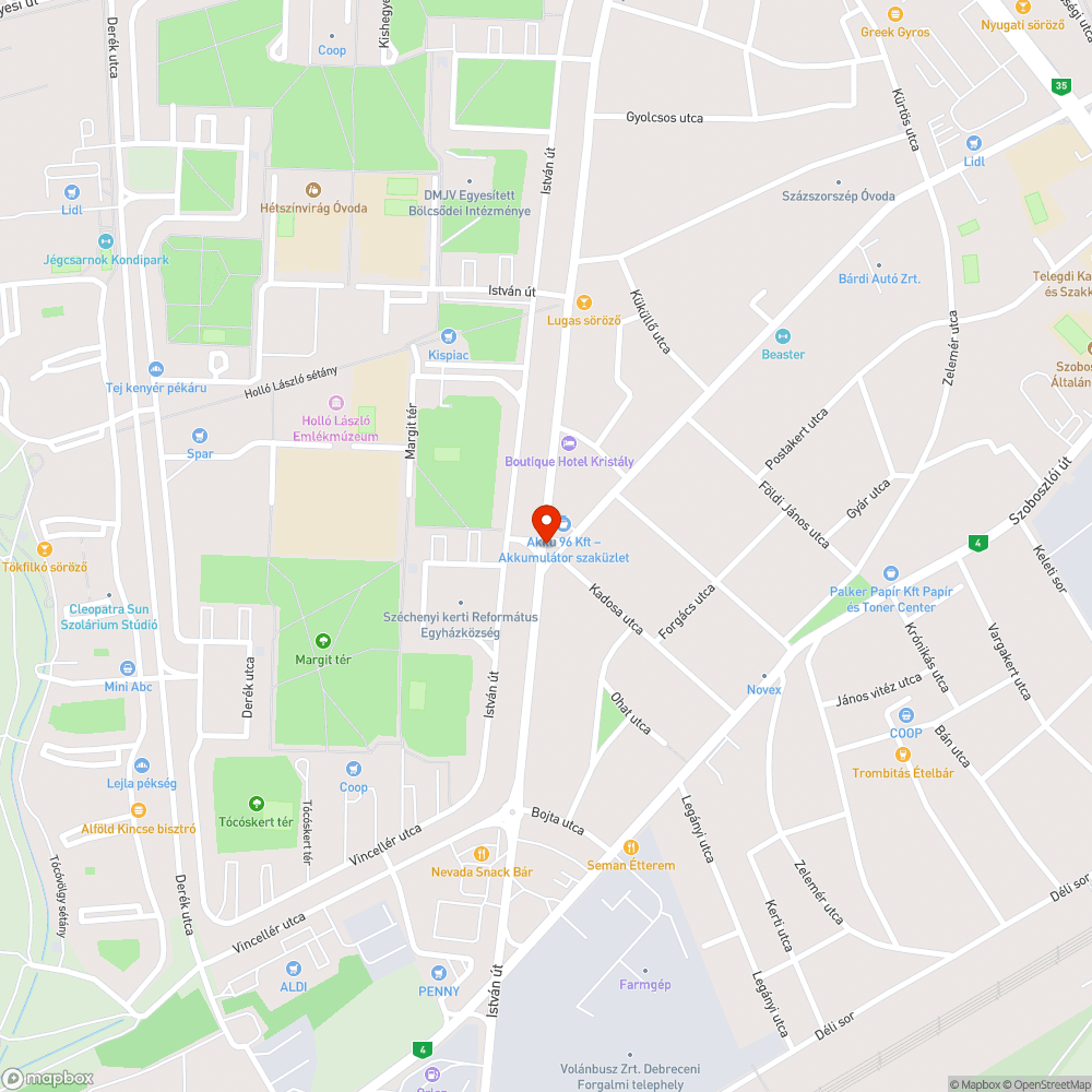 Torlódás az István úton bejelentés helye