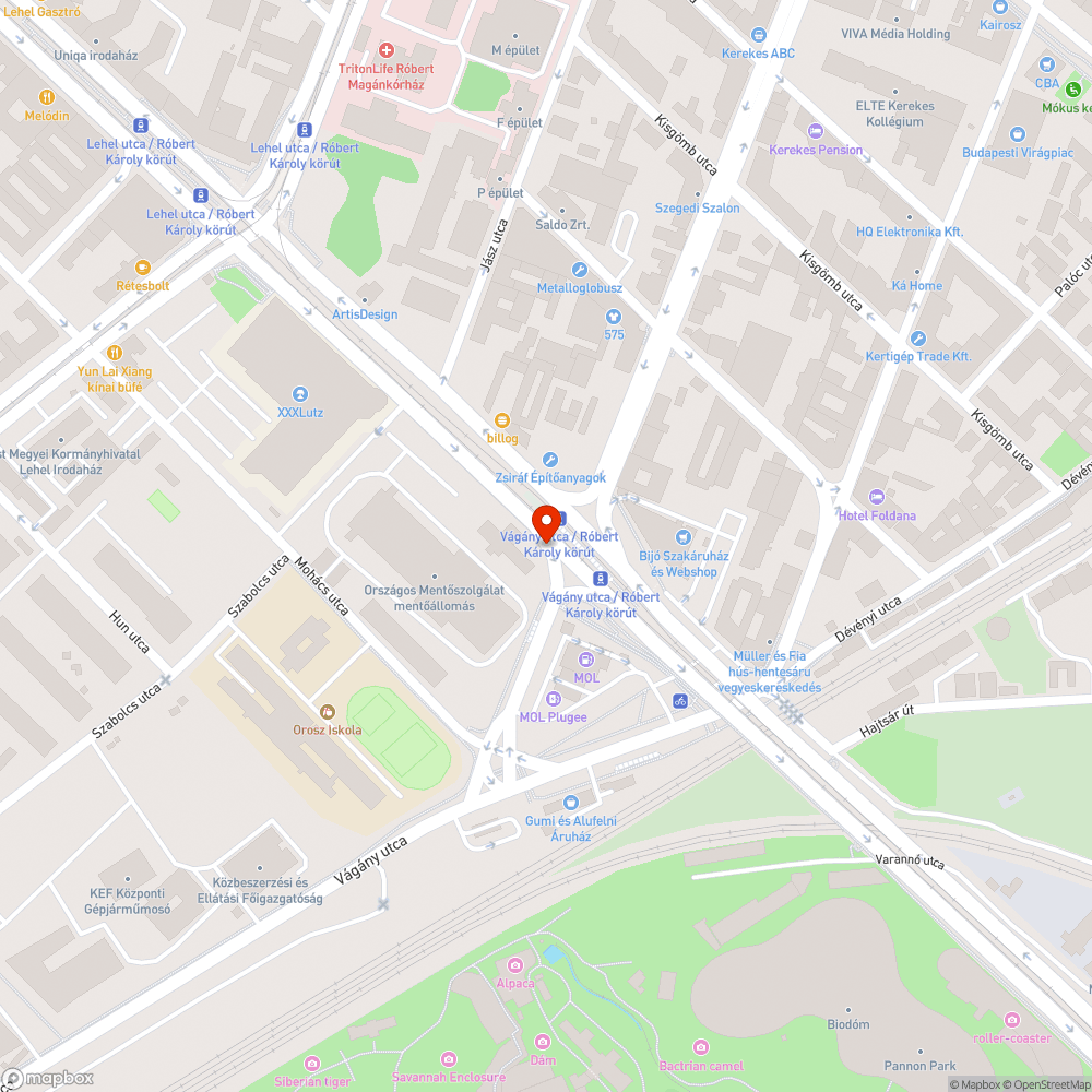 Kiégett lámpa bejelentés helye