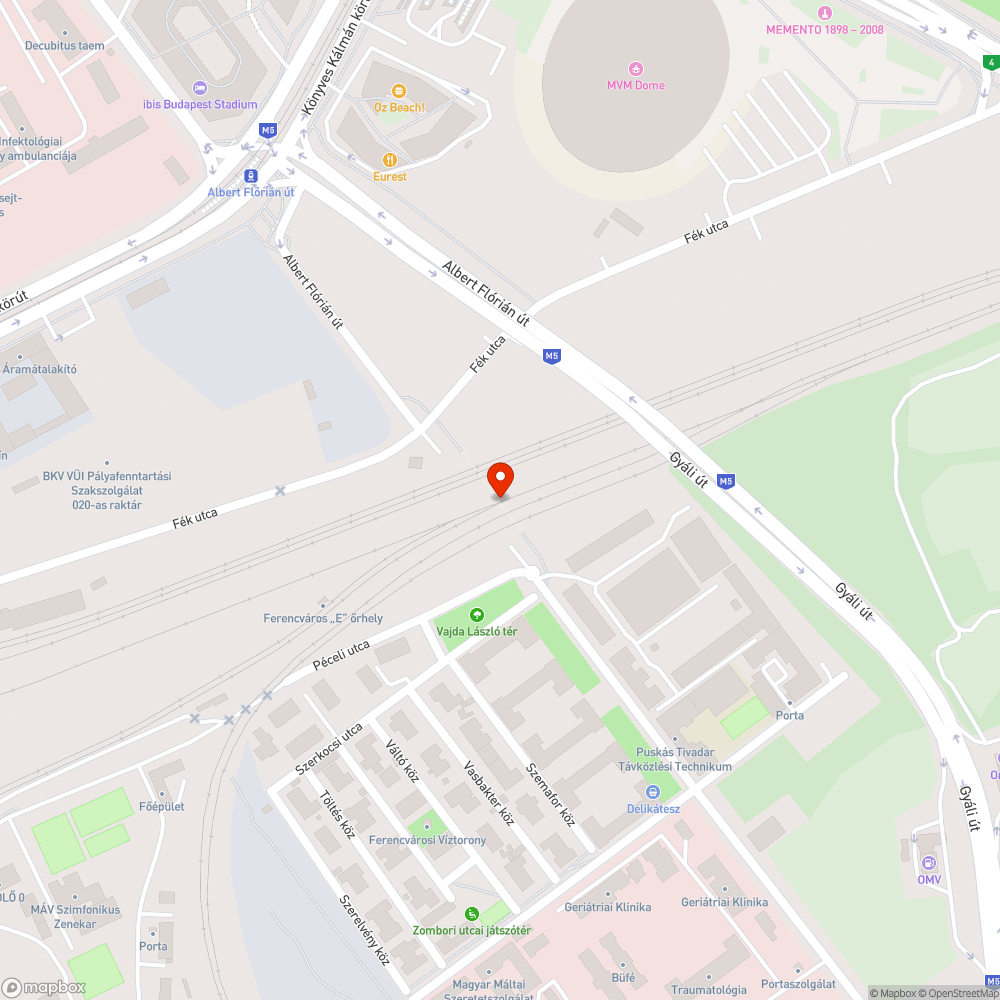 Szemetes, vizeletes aluljáró bejelentés helye