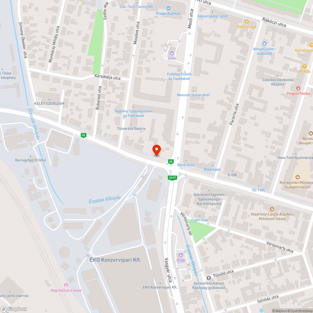 Szemetes buszmegálló bejelentés helye