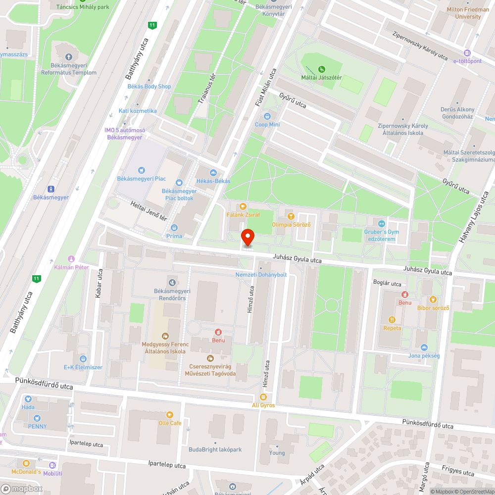 Betört üveg bejelentés helye