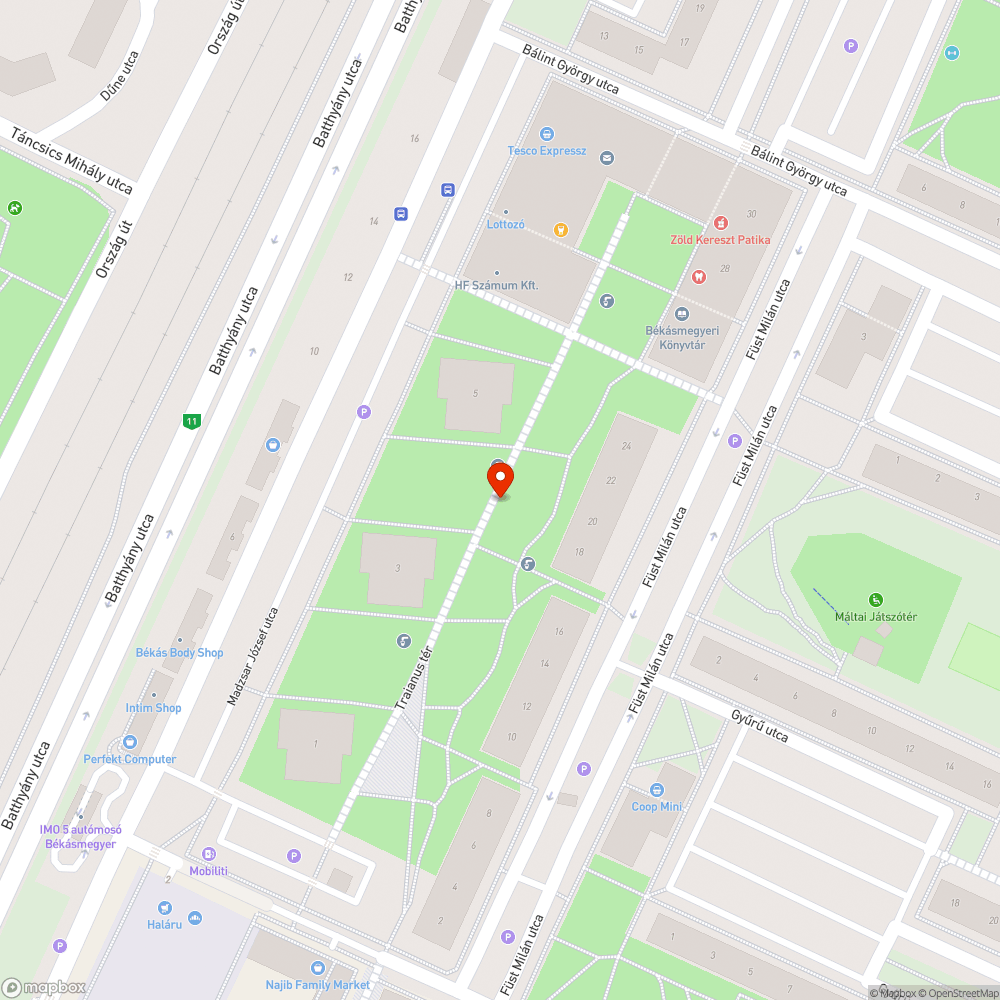 A festék eltűnt bejelentés helye