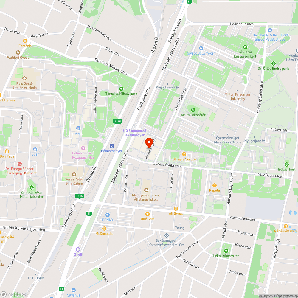 Beázik bejelentés helye