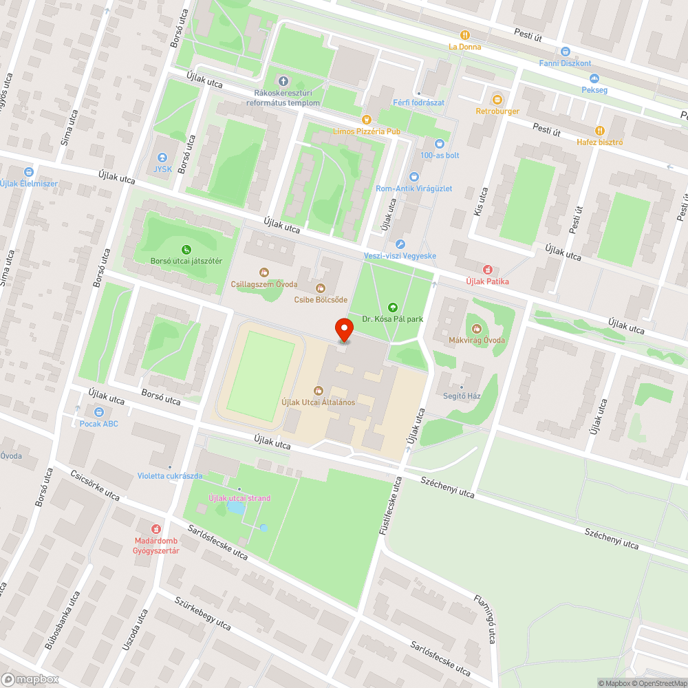 Buktató(k) bejelentés helye