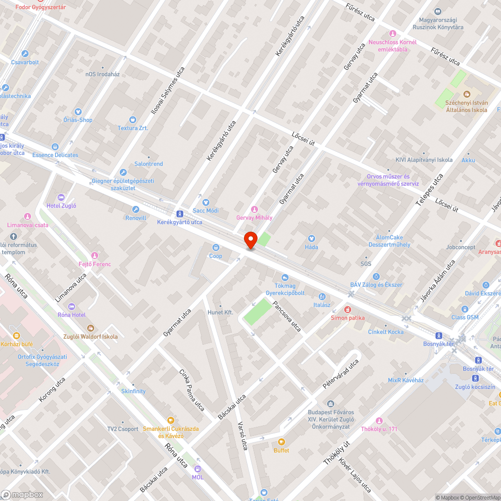 Nagy Lajos király útja - Gyarmat utca, zebra bejelentés helye