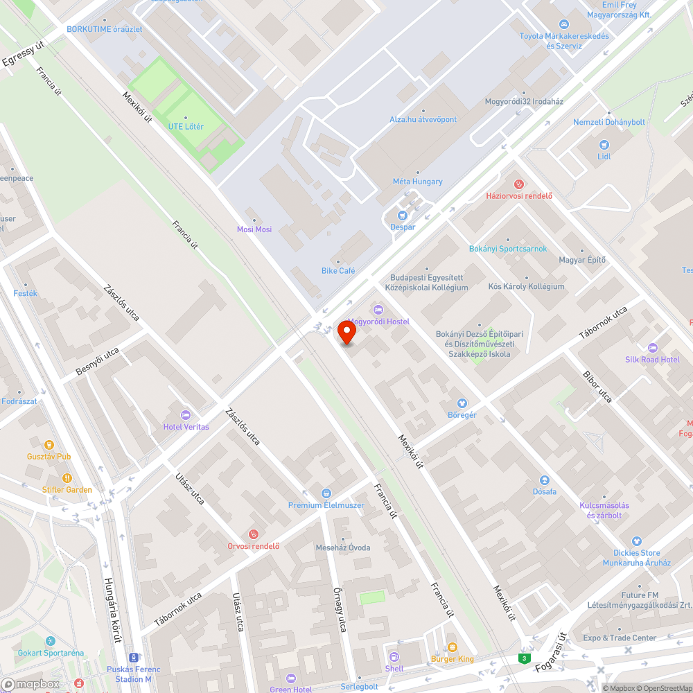 Kallódó bevásárló kocsik bejelentés helye