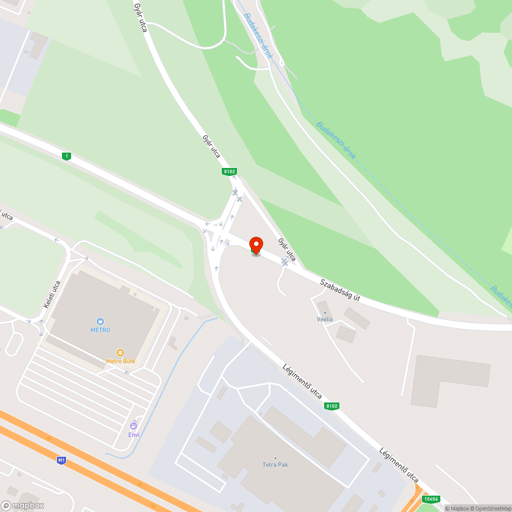 Kidőlt lámpa bejelentés helye