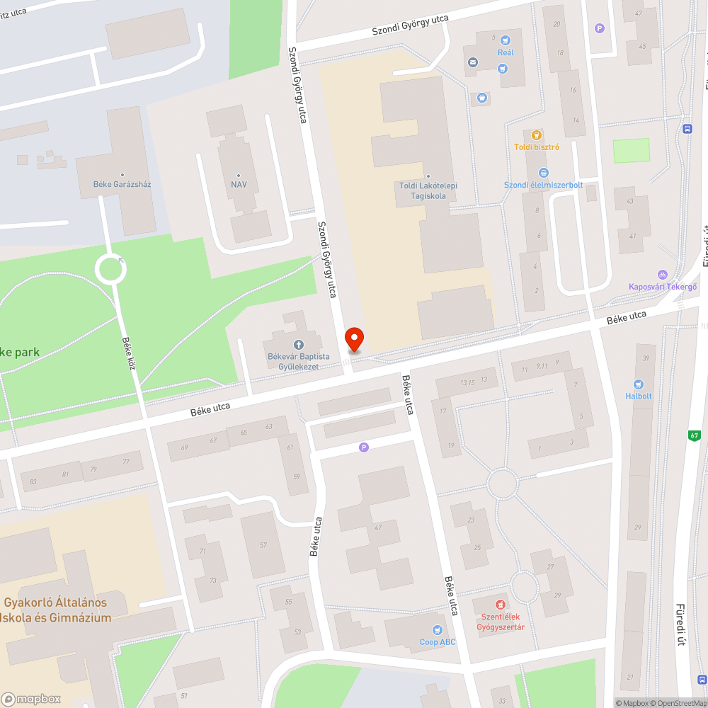 Egész kereszteződés hullámos bejelentés helye