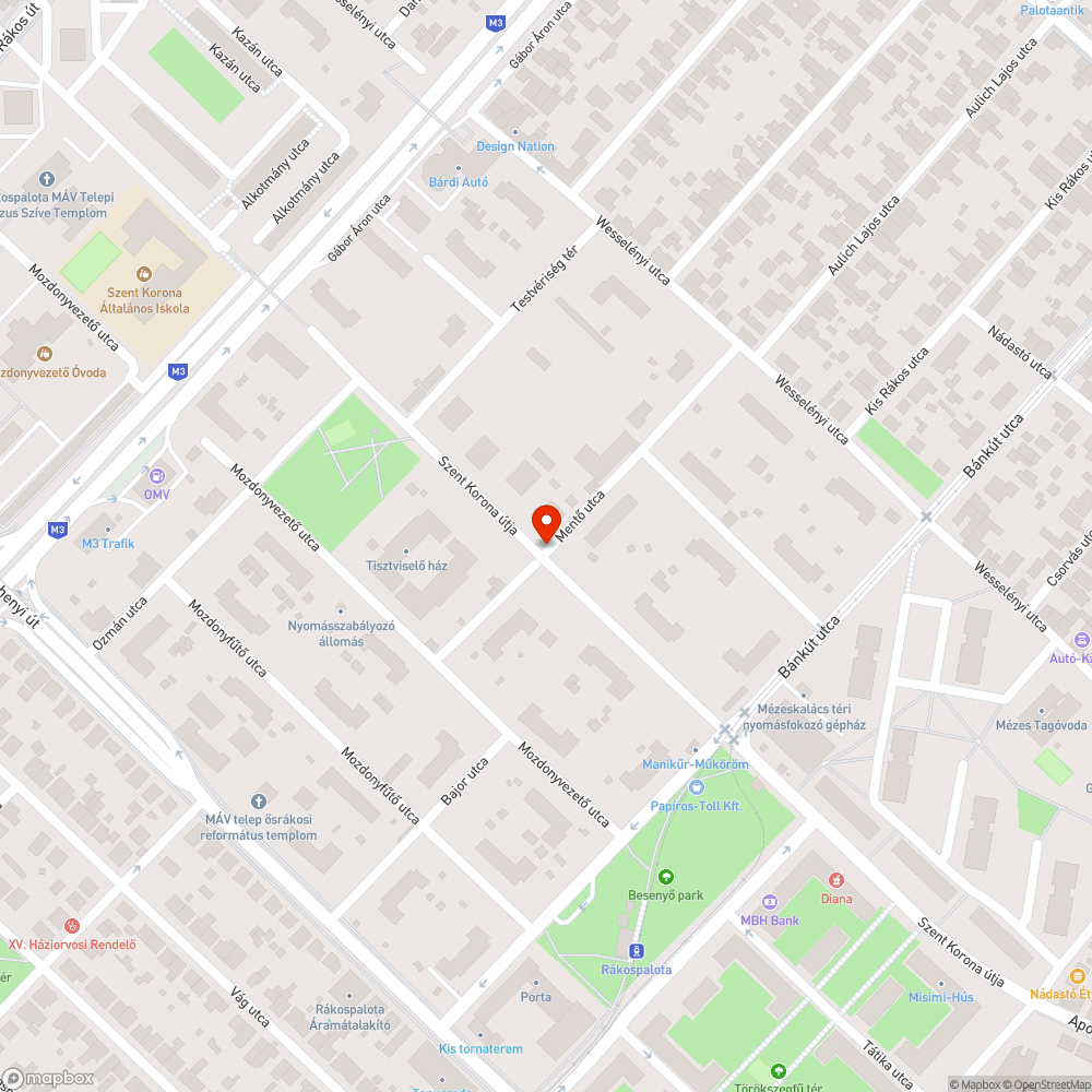 Nyitott (régi) elosztó bejelentés helye