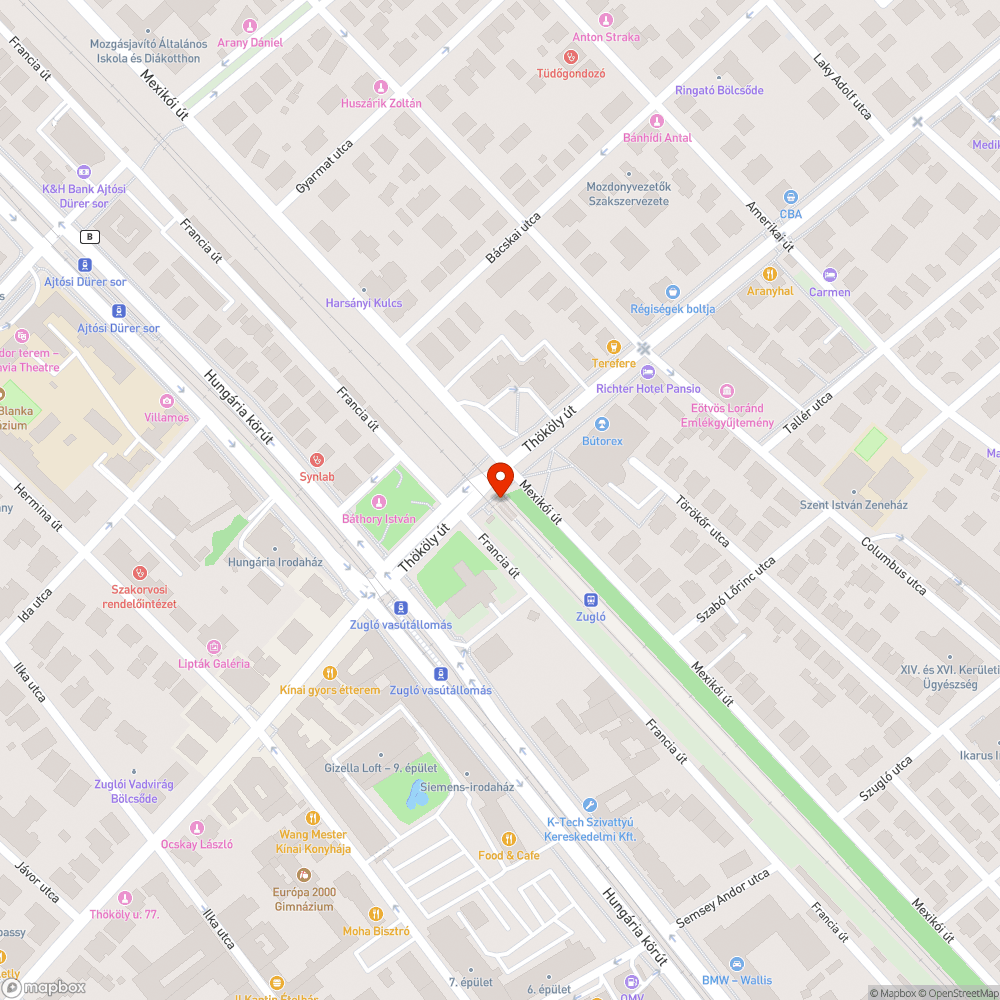 Graffitis vasútállomás bejelentés helye