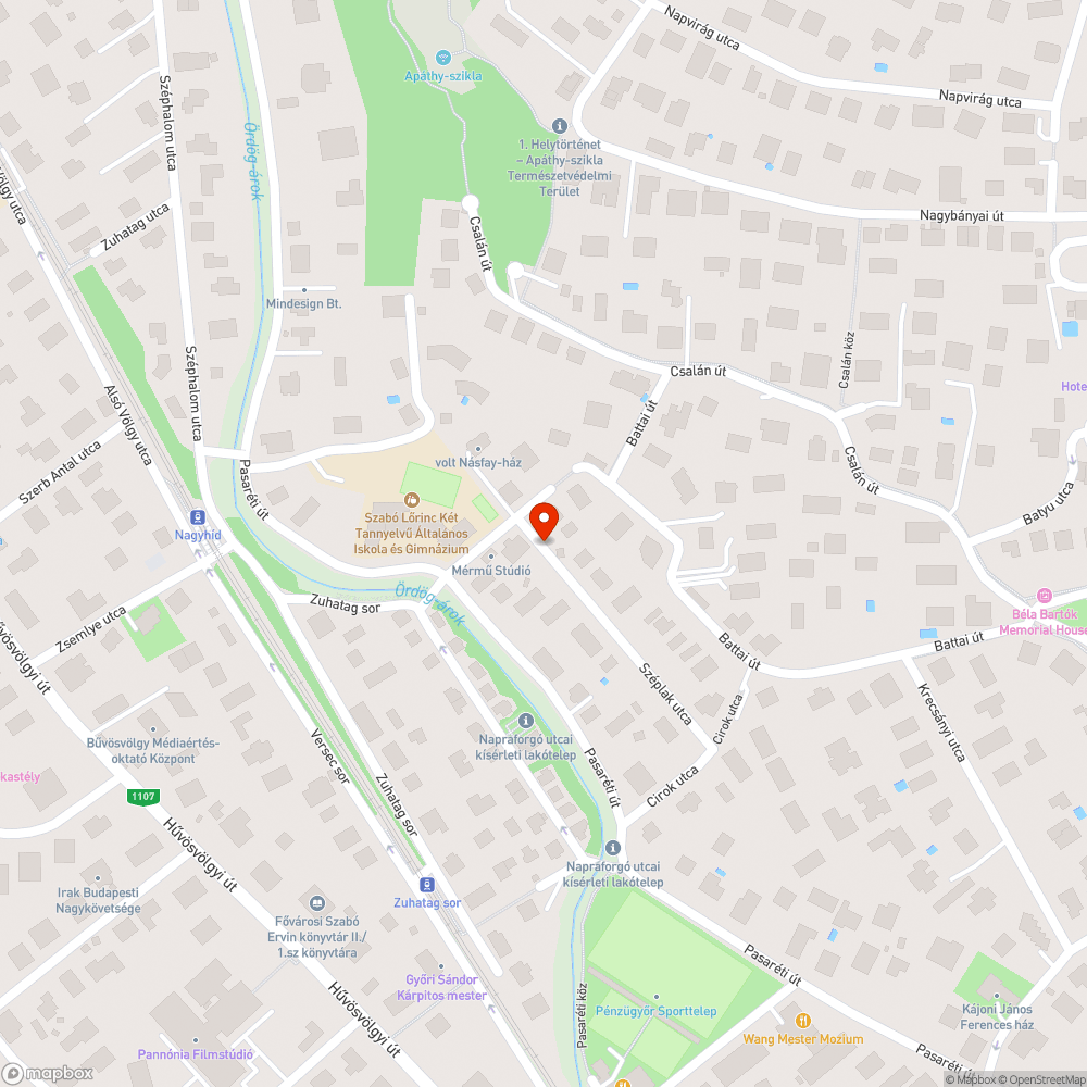 Kátyú bejelentés helye