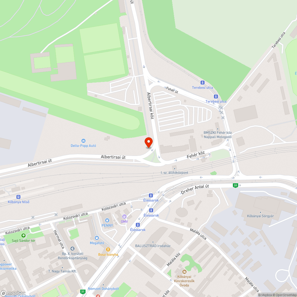 Tátongó lyuk a járdán bejelentés helye