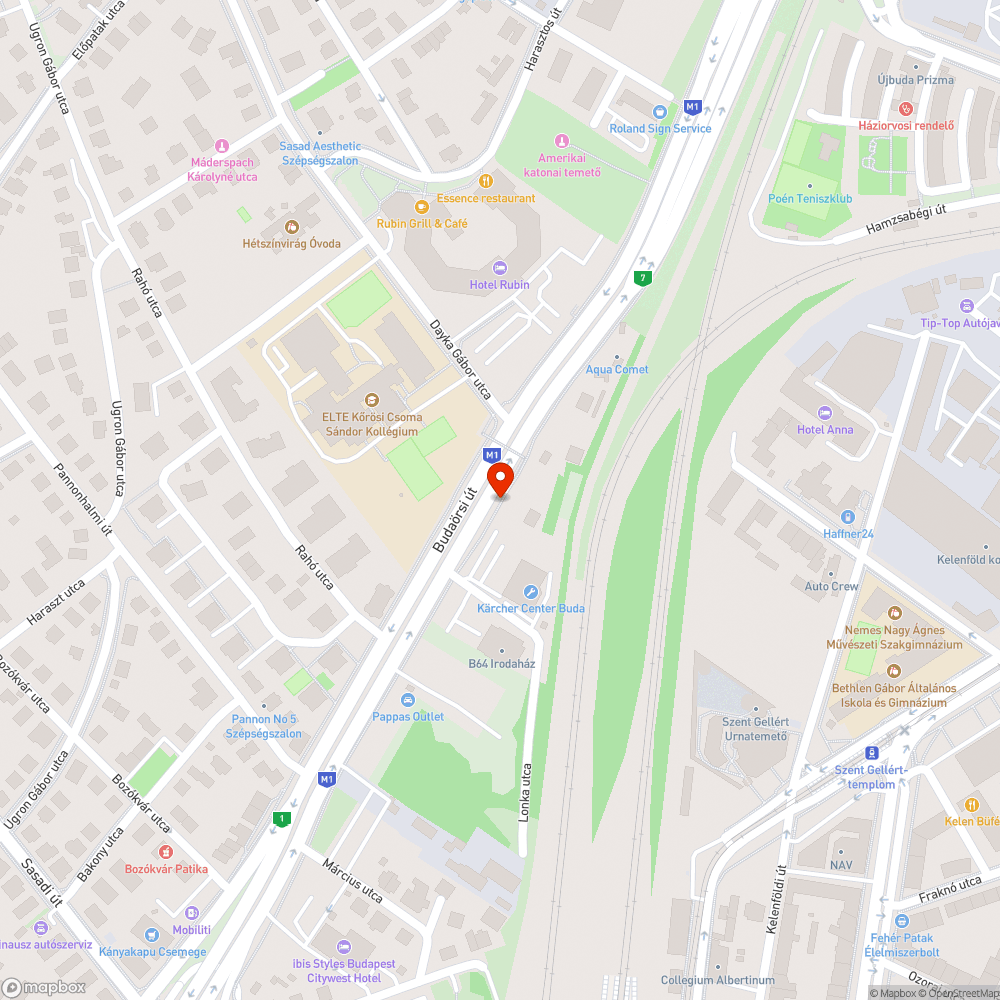 Dayka Gábor utcai buszmegálló gazos, szemetes bejelentés helye