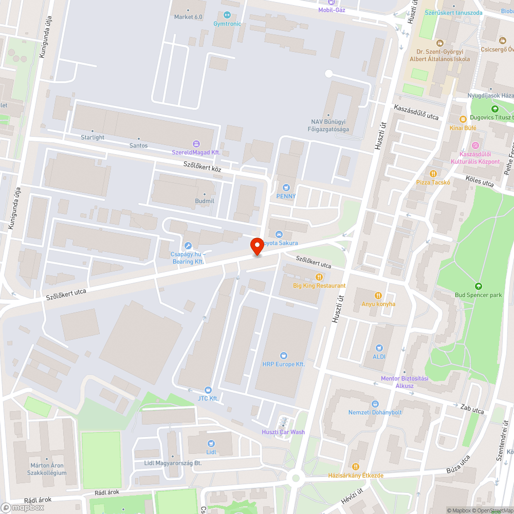 Elhagyott Transit bejelentés helye