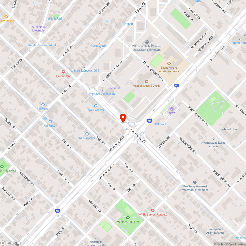 Elhagyott jármű bejelentés helye