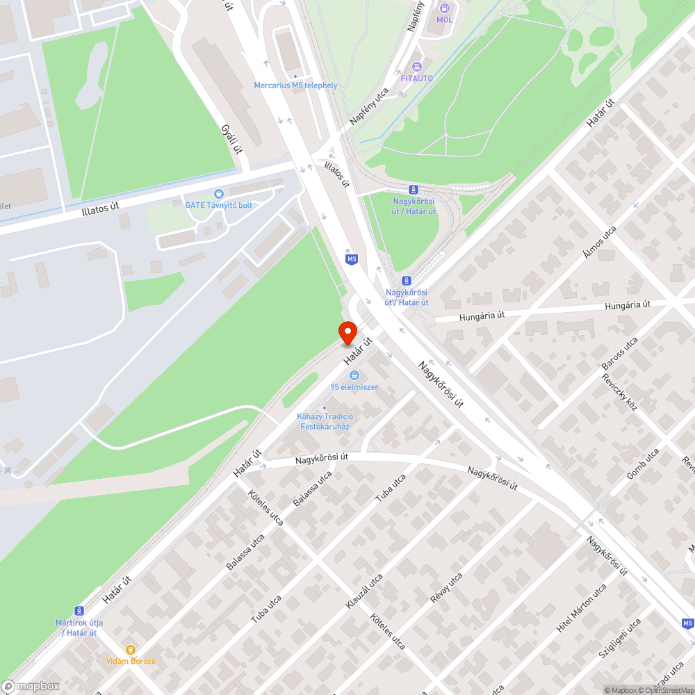 Hiányzó aszfalt bejelentés helye